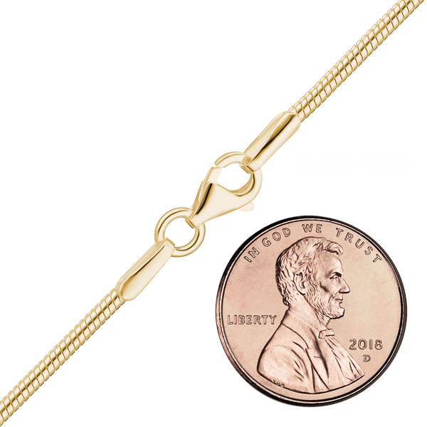 Finished Snake Necklace in 14K Gold-Filled (1.50 mm - 3.50 mm)