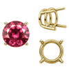 Four Prong Round Wire Basket Settings in 14K Gold (1.75 mm - 11.00 mm)