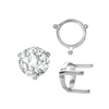 Three Prong Round Single Base Settings in Sterling Silver (2.00 mm - 8.00 mm)