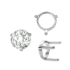 Three Prong Round Single Base Settings in Sterling Silver (2.00 mm - 8.00 mm)