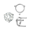 Three Prong Round Single Base Settings in Sterling Silver (2.00 mm - 8.00 mm)