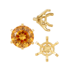 Round Six Prong Heavy Settings in 14K Gold (4.00 mm - 9.50 mm)