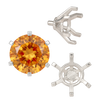 Round Six Prong Heavy Settings in 14K Gold (4.00 mm - 9.50 mm)