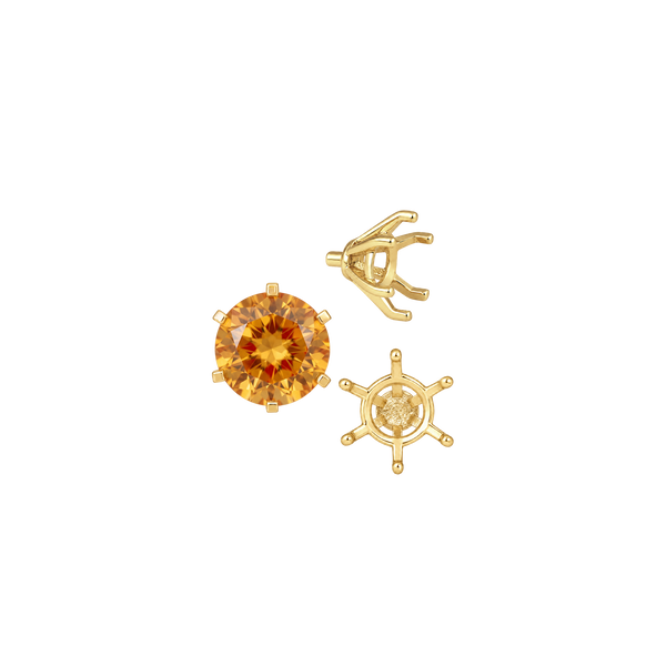 Round Six Prong Heavy Settings in 14K Gold (4.00 mm - 9.50 mm)