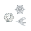 Six Prong Round Filigree Tapered Settings with Peg in Sterling Silver (4.00 mm - 9.25 mm)