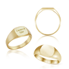 Square Signet Rings in 14K Yellow Gold (10 mm - 18 mm)