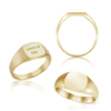 Square Signet Rings in 14K Yellow Gold (10 mm - 18 mm)