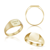 Square Signet Rings in 14K Yellow Gold (10 mm - 18 mm)