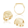 Square Signet Rings in 14K Yellow Gold (10 mm - 18 mm)