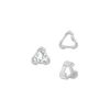 V-End Trillion Shape Single Wire Settings in Sterling Silver (3.00 mm - 10.00 mm)