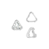 V-End Trillion Shape Single Wire Settings in Sterling Silver (3.00 mm - 10.00 mm)