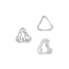V-End Trillion Shape Single Wire Settings in Sterling Silver (3.00 mm - 10.00 mm)