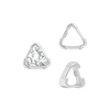 V-End Trillion Shape Single Wire Settings in Sterling Silver (3.00 mm - 10.00 mm)