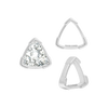 V-End Trillion Shape Single Wire Settings in Sterling Silver (3.00 mm - 10.00 mm)