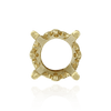 Four Prong Round Filigree Settings in 14K Gold (3.00 mm - 22.00 mm)