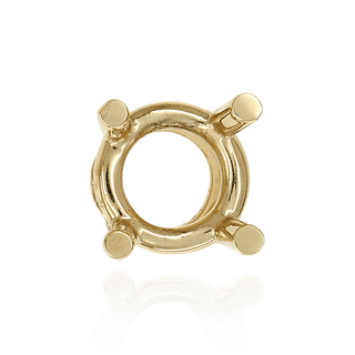 Four Prong Round Heavy Tapered Wire Basket Settings in 14K Gold (4.00 mm - 10.00 mm)