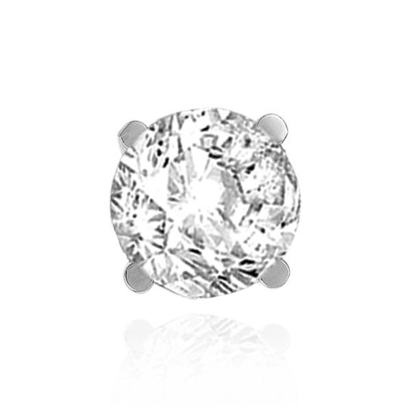 Four Prong Round Heavy Tapered Wire Basket Settings in Sterling Silver (4.00 mm - 10.00 mm)