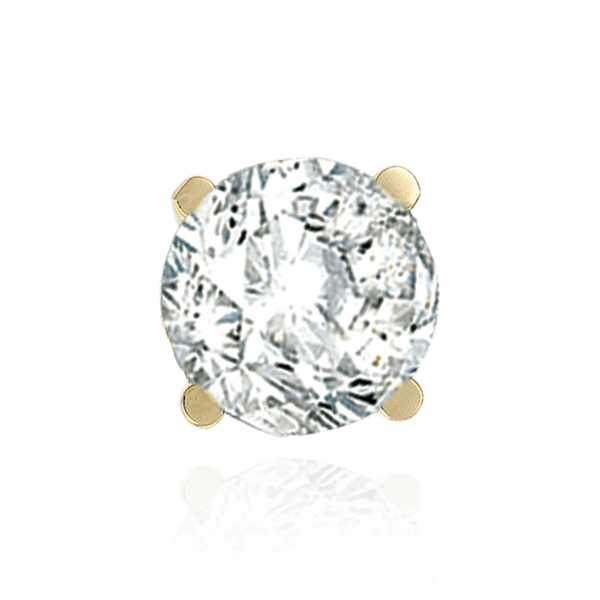 Four Prong Round Heavy Tapered Wire Basket Settings in 14K Gold (4.00 mm - 10.00 mm)