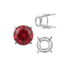 Four Prong Round High Tapered Wire Basket Settings in Sterling Silver (4.50 mm - 15.00 mm)
