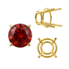 Four Prong Round High Tapered Wire Basket Settings in 14K Gold (4.50 mm - 12.00 mm)