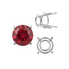 Four Prong Round High Tapered Wire Basket Settings in Sterling Silver (4.50 mm - 15.00 mm)