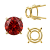 Four Prong Round High Tapered Wire Basket Settings in 14K Gold (4.50 mm - 12.00 mm)
