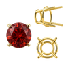 Four Prong Round High Tapered Wire Basket Settings in 14K Gold (4.50 mm - 12.00 mm)