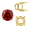 Four Prong Round High Tapered Wire Basket Settings in 14K Gold (4.50 mm - 12.00 mm)