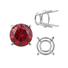 Four Prong Round High Tapered Wire Basket Settings in Sterling Silver (4.50 mm - 15.00 mm)