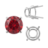 Four Prong Round High Tapered Wire Basket Settings in Sterling Silver (4.50 mm - 15.00 mm)