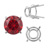 Four Prong Round High Tapered Wire Basket Settings in Sterling Silver (4.50 mm - 15.00 mm)