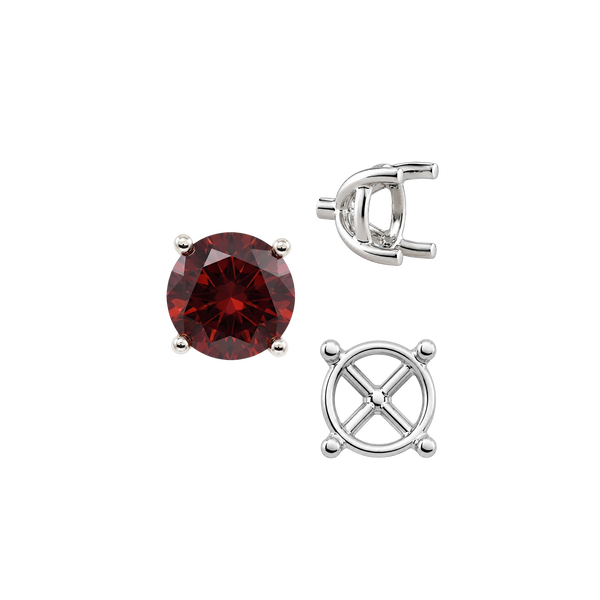 Round Four Prong Tapered Basket Settings in 14K Gold (5.20 mm - 10.00 mm)