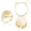 Oval (Vertical) Signet Rings in 14K Yellow Gold (6 x 4 mm - 20 x 18 mm)