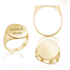 Oval (Vertical) Signet Rings in 14K Yellow Gold (6 x 4 mm - 20 x 18 mm)