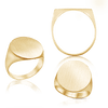 Oval (Vertical) Signet Rings in 14K Yellow Gold (6 x 4 mm - 20 x 18 mm)