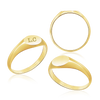 Oval (Horizontal) Signet Rings in 14K Yellow Gold (4 x 6 mm - 8 x 11 mm)