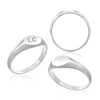 Oval (Horizontal) Signet Rings in Sterling Silver (4 x 6 mm - 8 x 11 mm)