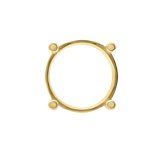 Four Prong Round Flat Wire Basket Settings in 18K Gold (2.00 mm - 9.25 mm)