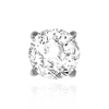 Four Prong Round Solid Base Settings in Sterling Silver (4.00 mm - 8.00 mm)