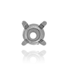 Four Prong Round Solid Base Settings in Sterling Silver (4.00 mm - 8.00 mm)
