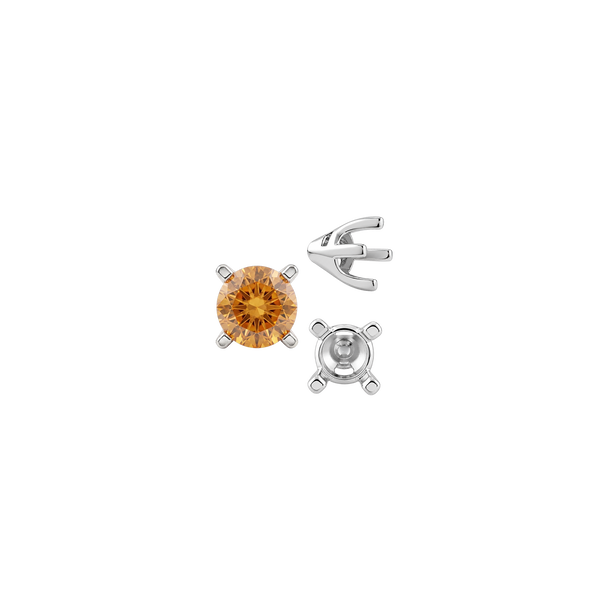 Four Prong Round Tapered Solitaire Settings in 14K Gold (4.00 mm - 10.00 mm)