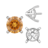 Four Prong Round Tapered Solitaire Settings in 14K Gold (4.00 mm - 10.00 mm)