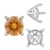 Four Prong Round Tapered Solitaire Settings in 14K Gold (4.00 mm - 10.00 mm)