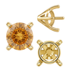Four Prong Round Tapered Solitaire Settings in 14K Gold (4.00 mm - 10.00 mm)