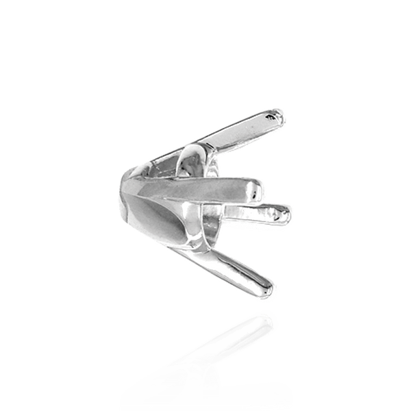 Four Prong Round Tapered Solitaire Settings in 18K Gold (5.00 mm - 17.50 mm)