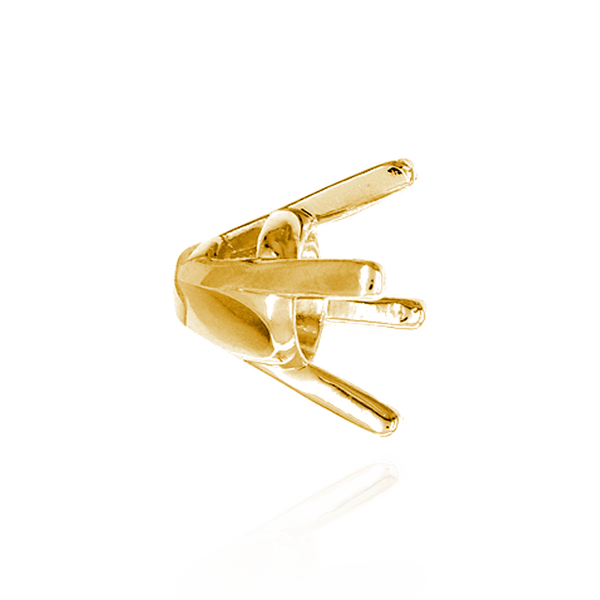 Four Prong Round Tapered Solitaire Settings in 14K Gold (4.00 mm - 17.50 mm)