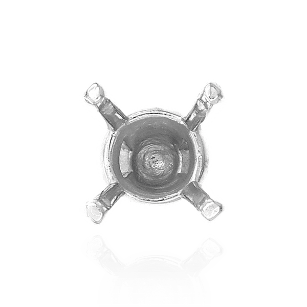 Four Prong Round Tapered Solitaire Settings in 18K Gold (5.00 mm - 17.50 mm)