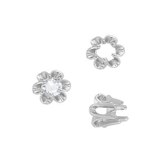 Six Prong Round Scalloped Settings in Sterling Silver (1.30 mm - 5.20 mm)