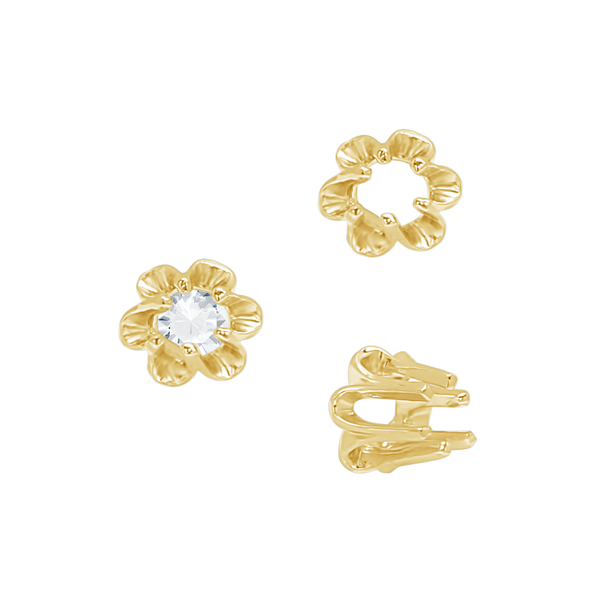 Six Prong Round Scalloped Settings in 14K Gold (1.30 mm - 5.20 mm)