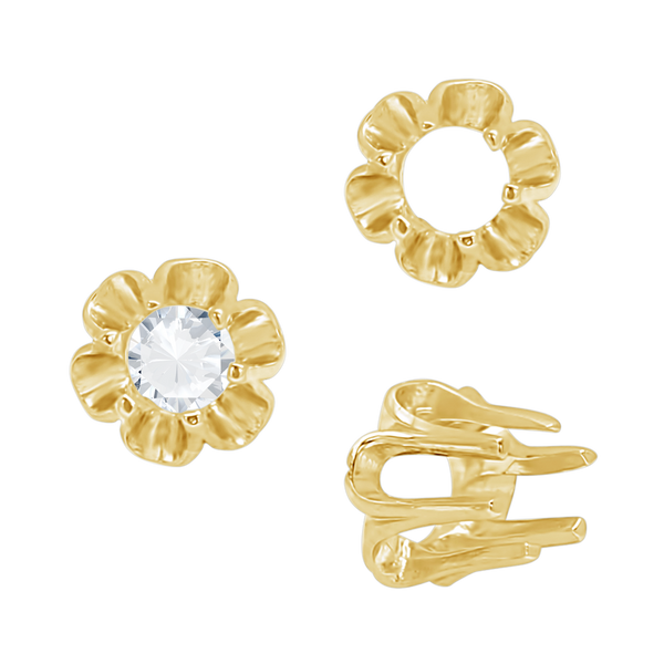 Six Prong Round Scalloped Settings in 14K Gold (1.30 mm - 5.20 mm)